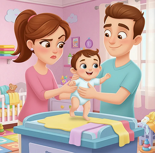 Crazy Mommy vs Daddy Caring