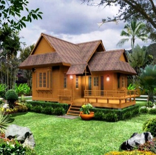 Desain rumah kayu