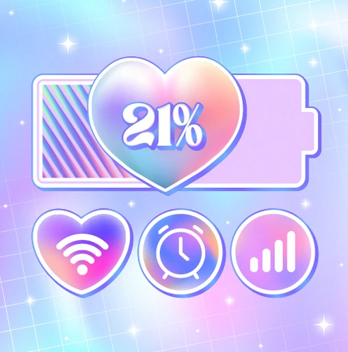 Cute Emoji Battery Widget