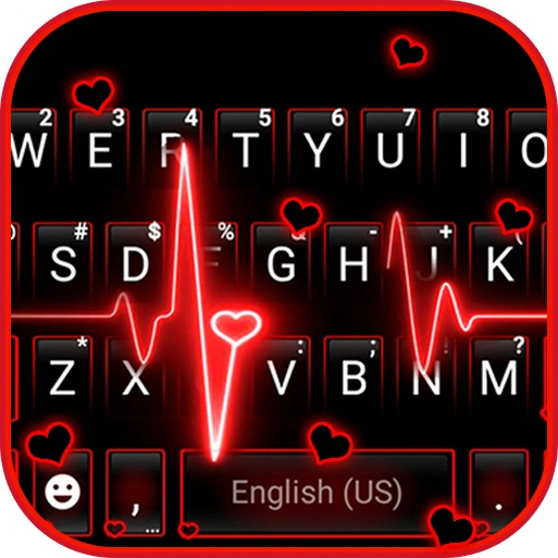 Theme Neon Red Heartbeat