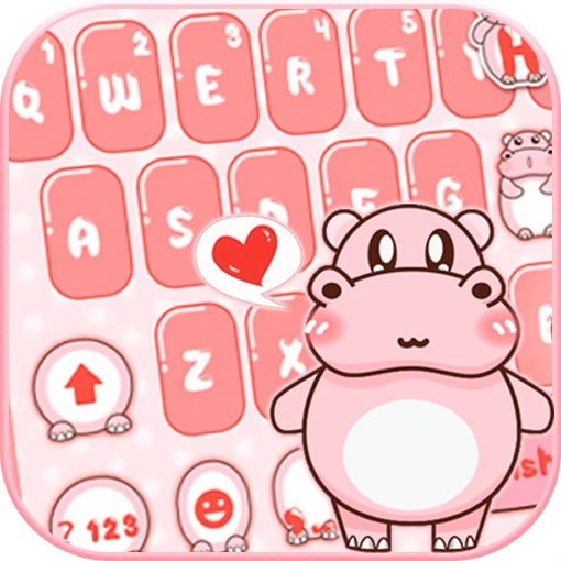 ธีม Pink Cute Hippo