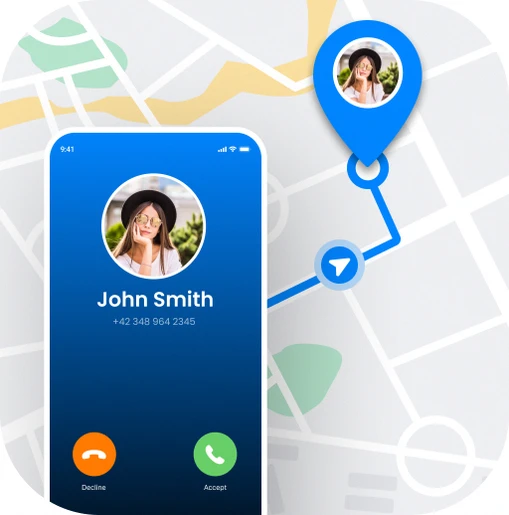 Lokasi Nomor:Pencari Panggilan