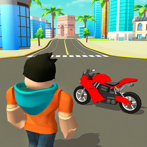 Obby sepeda mengemudi parkour